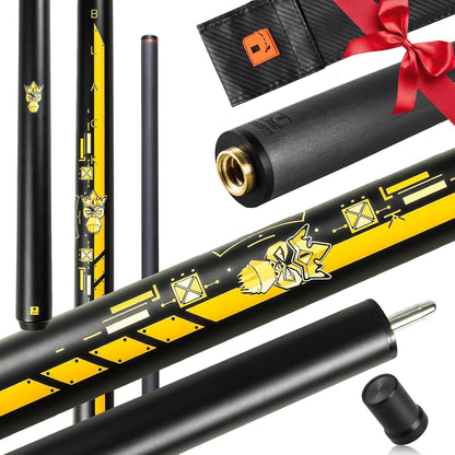 PODAYUDE Little Monster Carbon Fiber Break Jump Cue - 3 Pieces Break Pool Cue Jump Cue Stick Shaft Low Deflection Billiard Pool Cue 12.9mm Tip with Soft Bag
