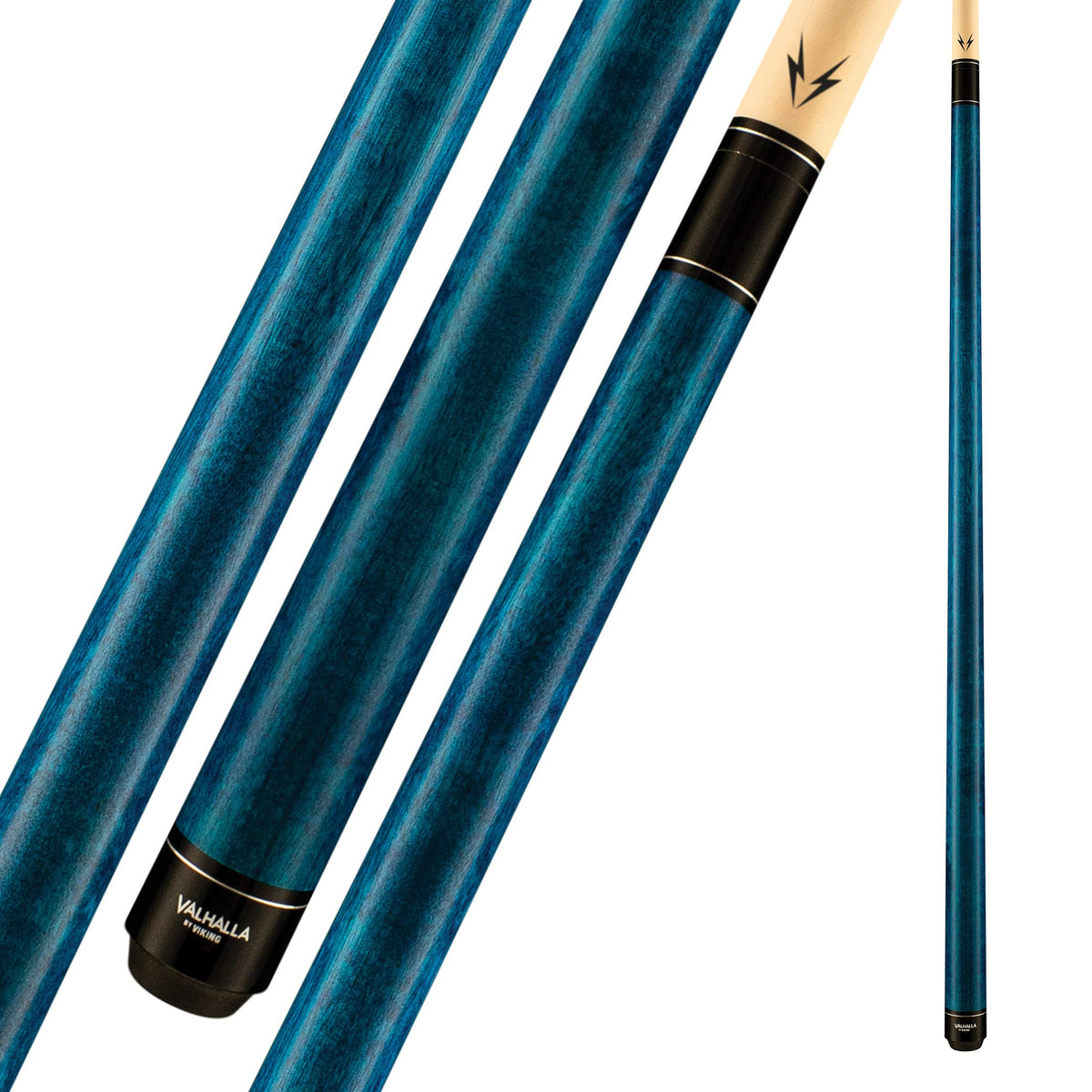 Viking Valhalla 100 Series No Wrap 2 Piece 58” Pool Cue Stick VA103 (20oz Blue)